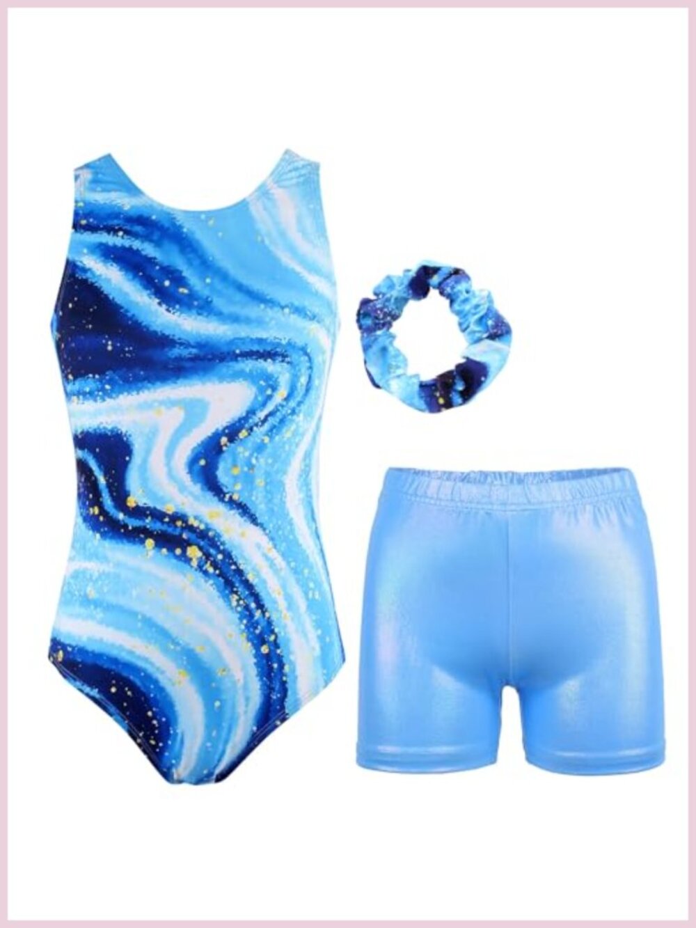 Girls Gymnastics Leotard Biketard with Shorts Polyester Spandex Dance Activewear
